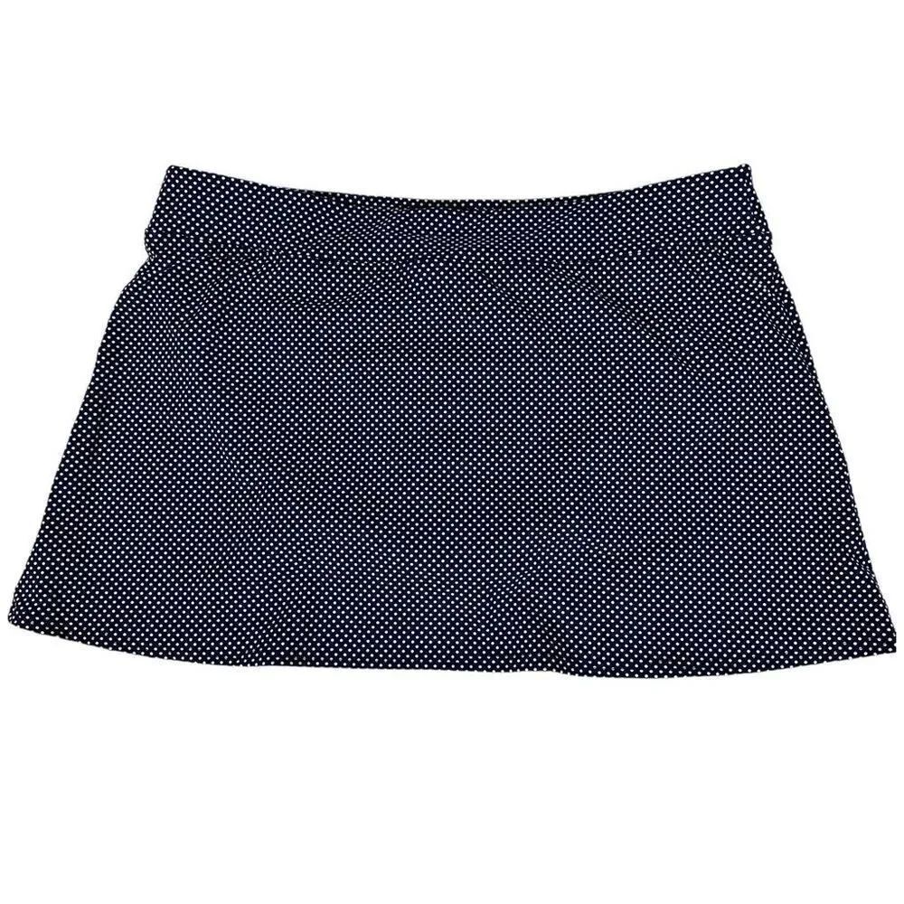 Lands End Polka Dot Swim Skirt Bottom size 16